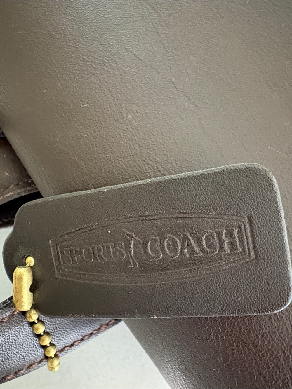 Vintage Sports Coach Sportcoach chocolate Brown leather backpack - Picture 7 of 9